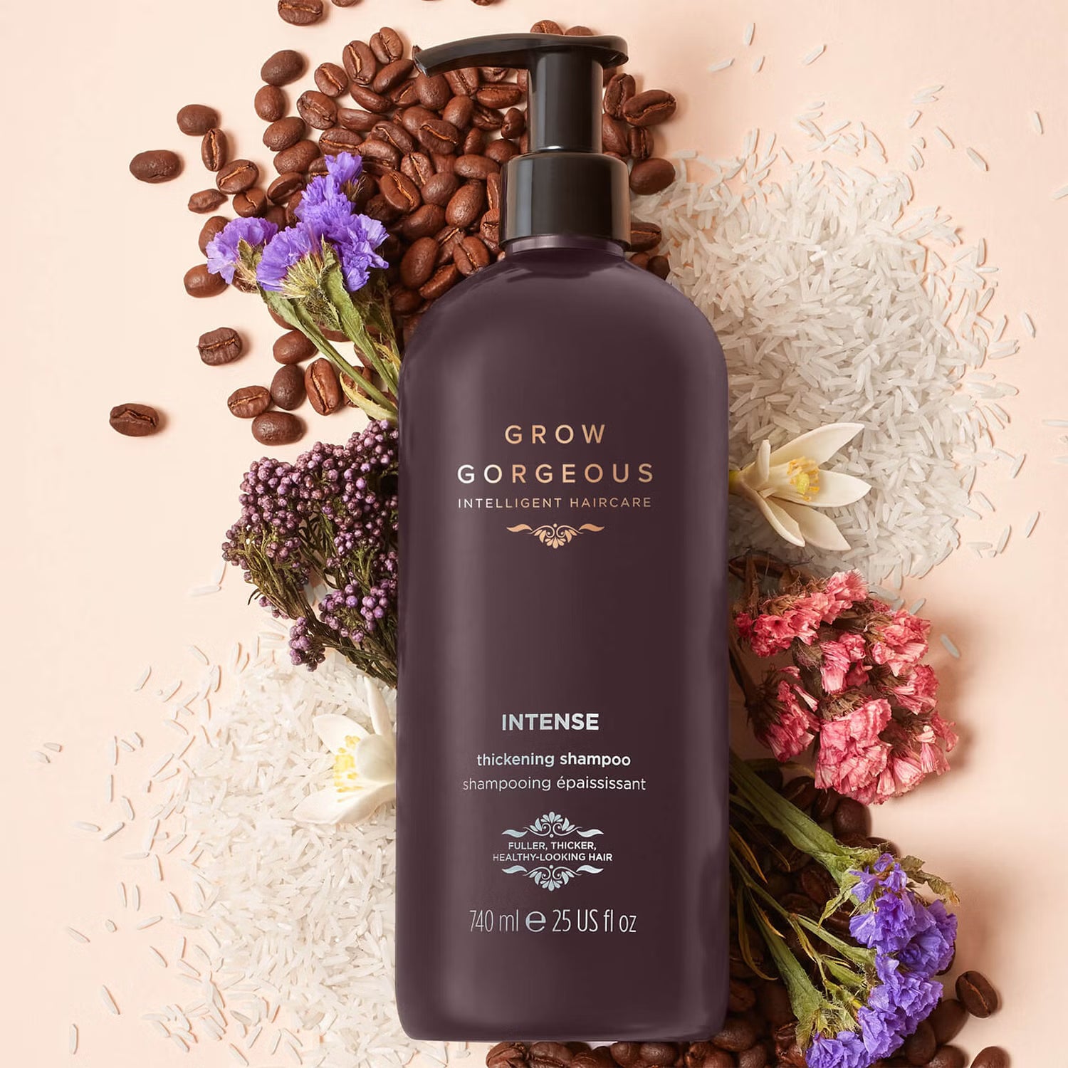 GROW GORGEOUS Intensiivne paksendav šampoon Suurpakend, 740 ml