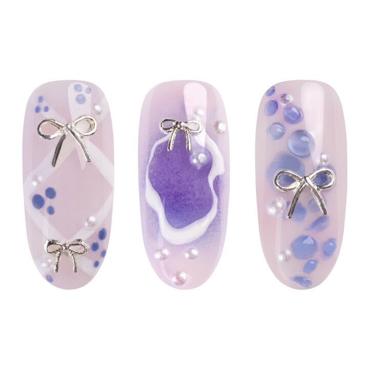 11142 Neonail küünte dekoratsioon 3D hõbedased vibu