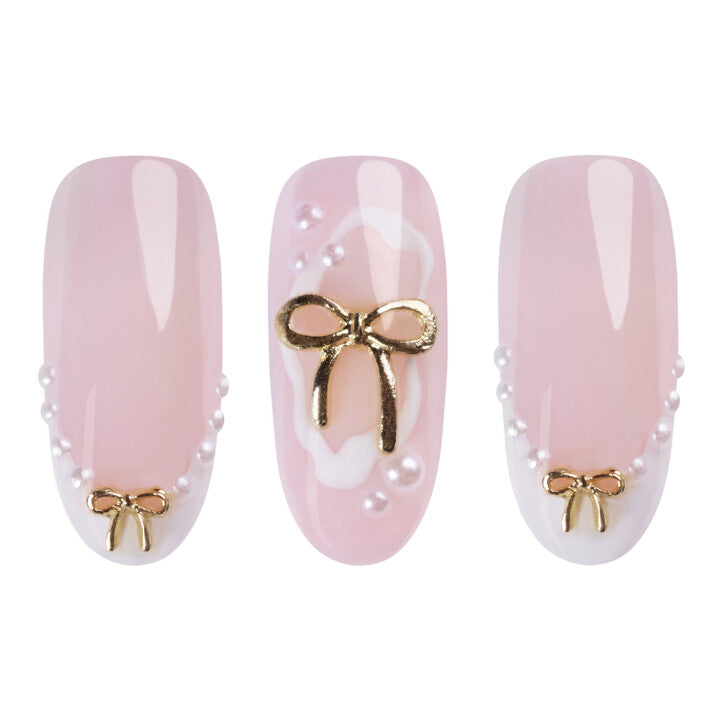 Nail art decoration 3D - Gold bows