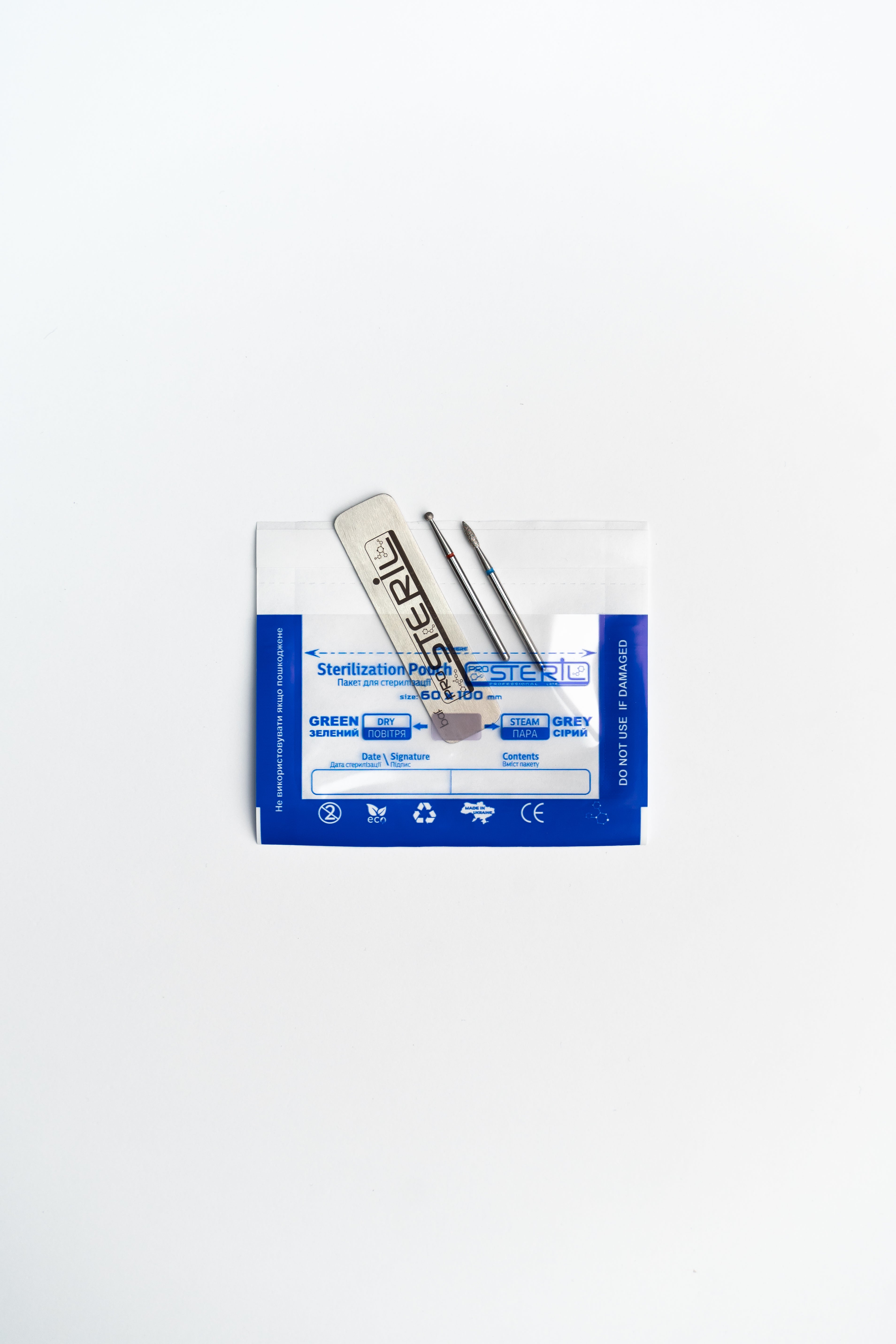 ProSteril Dry Air & Autoclave sterilization bags 60x100mm CPW with indicator 100pcs.