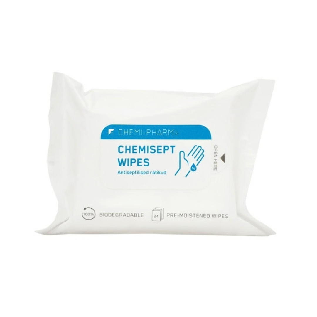 CHEMISEPT WIPES N24 - Hand Sanitizing Wipes, 24 count