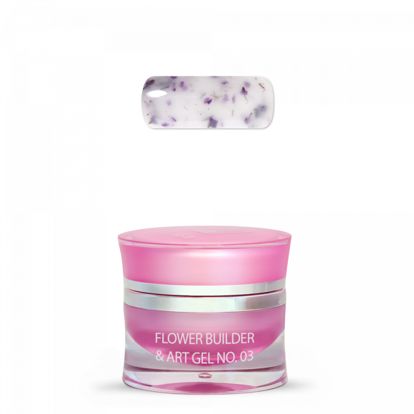 Moyra Flower Builder & Art geel, piimvalge alus lilledega nr 03, 15 g