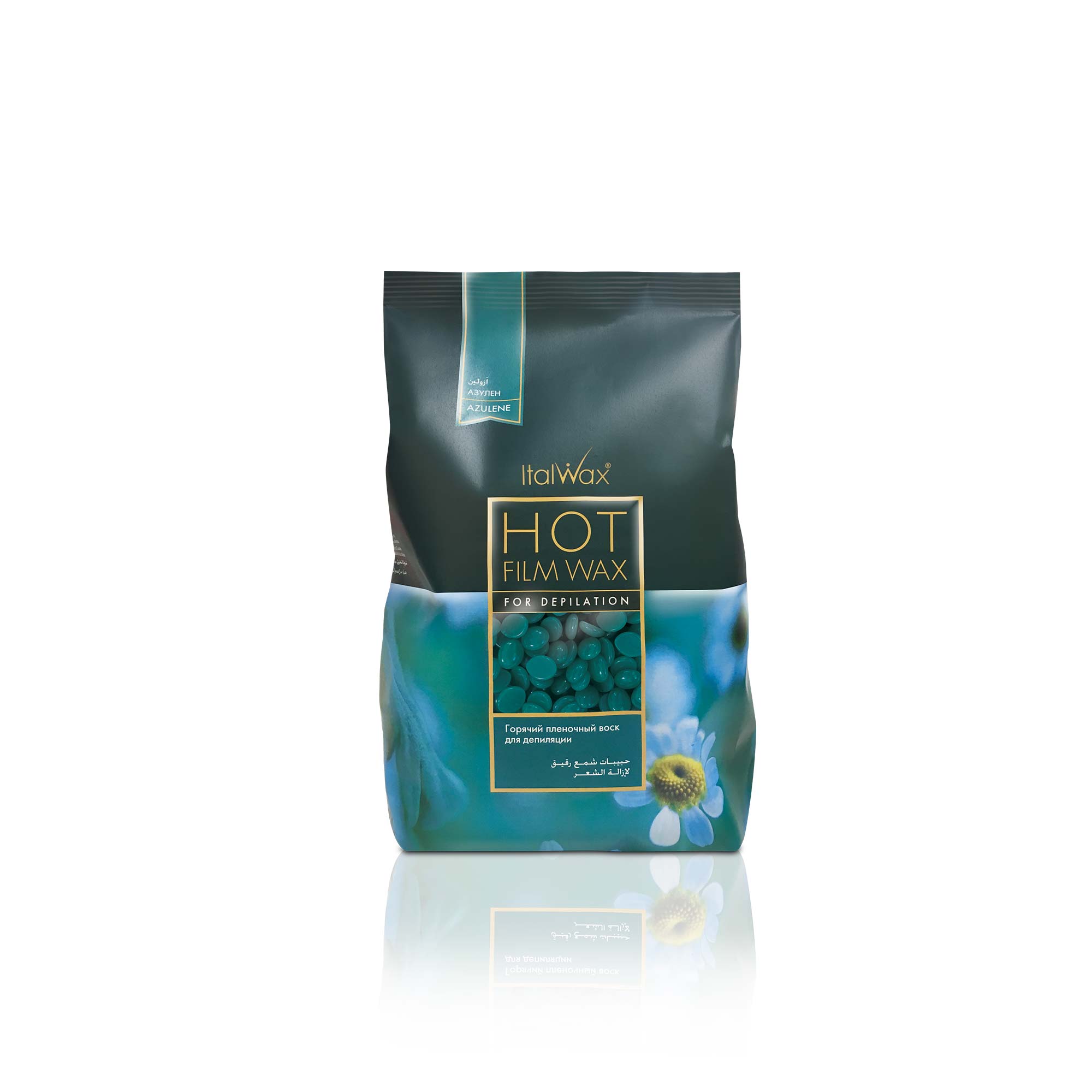 ItalWax HOT Film WAX Горячий пленочный воск - AZULENE 500 г
