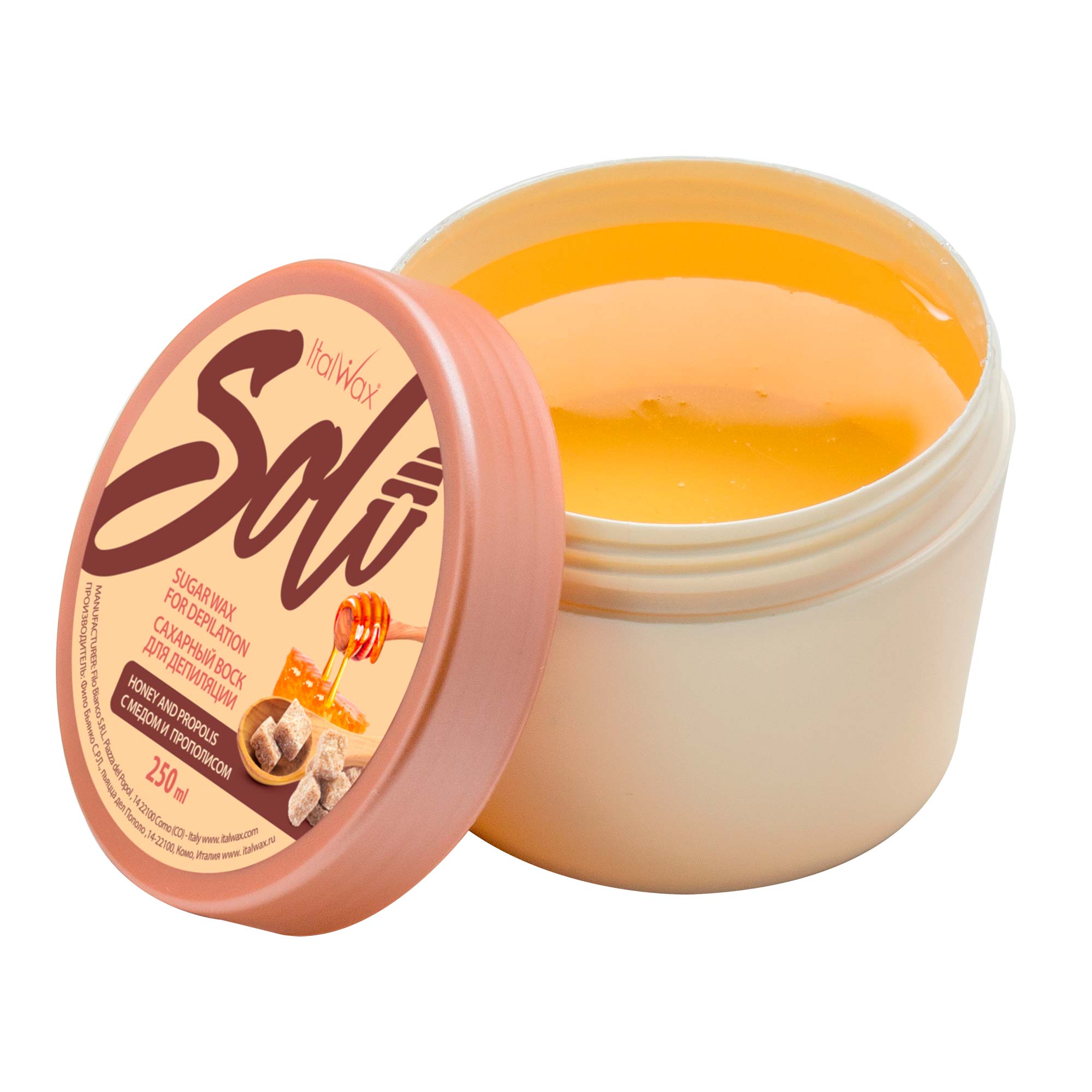 ItalWax SOLO Cukura pasta Honey and propolis, 250 ml