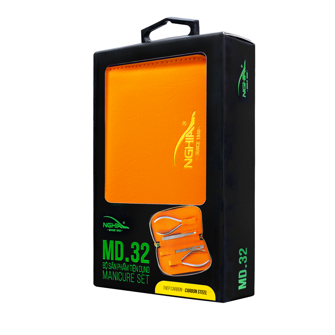 NGHIA maniküürikomplekt IS.01, oranž/hõbedane