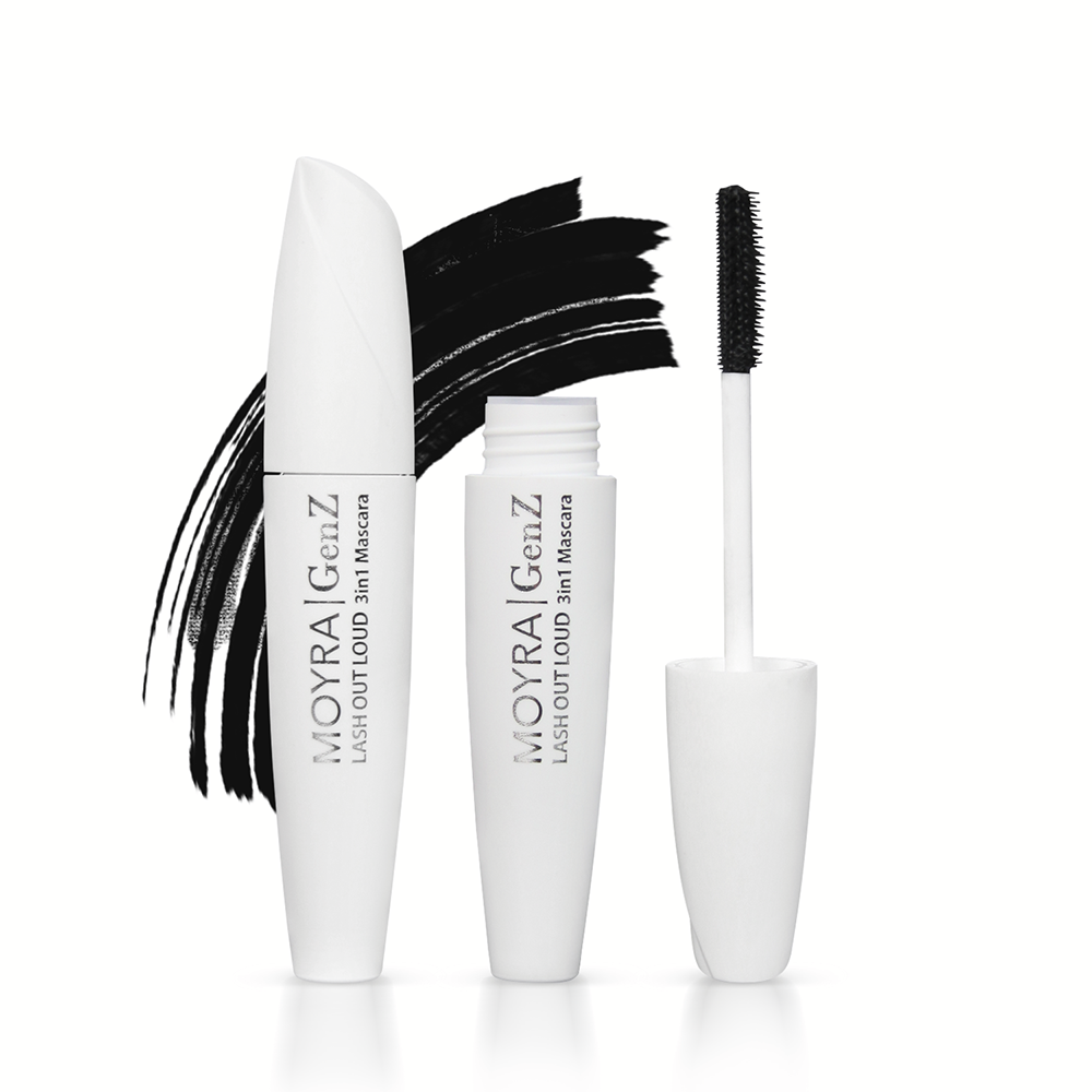 MOYRA GenZ Mascara Lash out Loud 3-in-1 ripsmetušš, must, 8 g