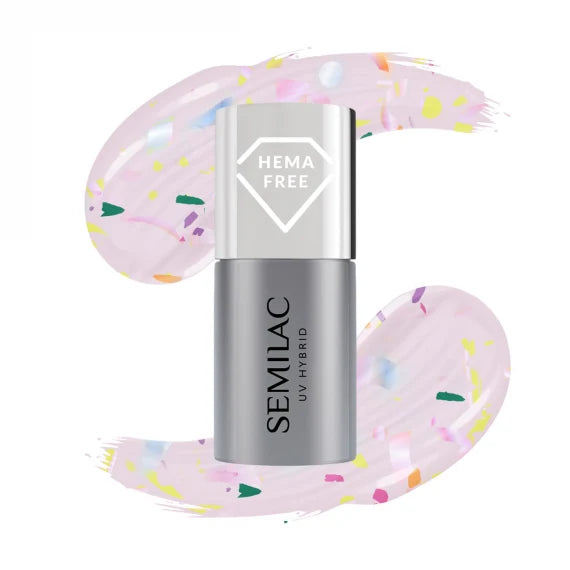 T27 Semilac UV-geellakk, pealislakk, ei vaja pühkimist, matt, violetne, Galaxy, 7 ml