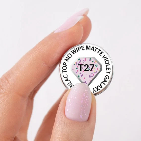 T27 Semilac UV-geellakk, pealislakk, ei vaja pühkimist, matt, violetne, Galaxy, 7 ml