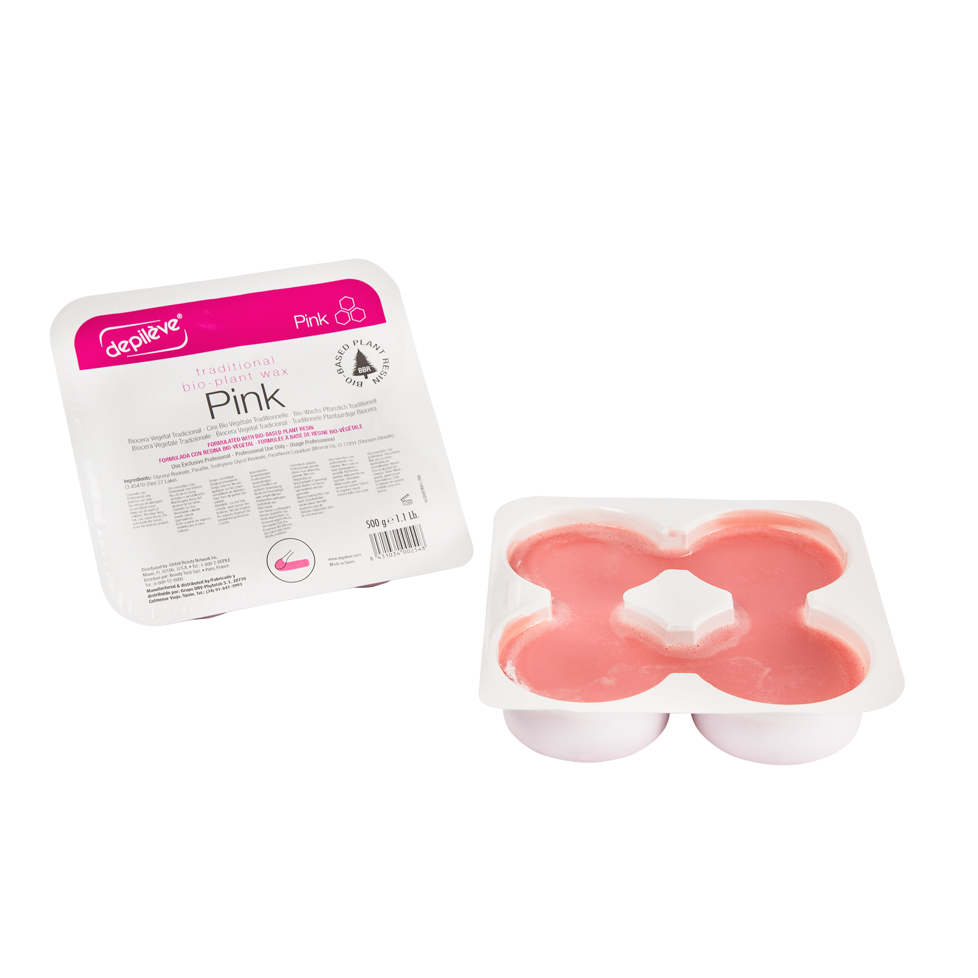 Depileve BIOWAX PINK в контейнере 2x500 мл