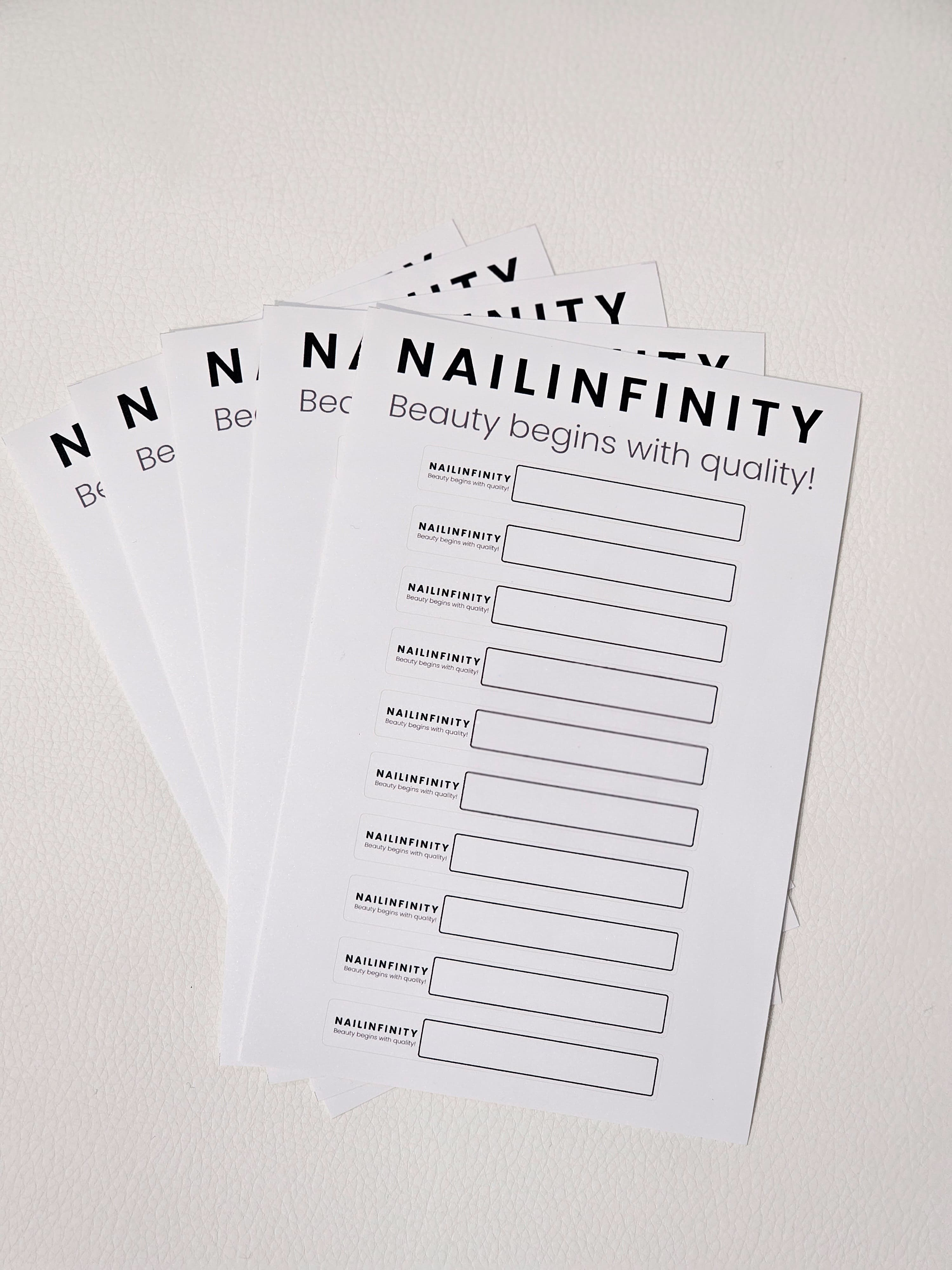 Nailinfinity küünetippude kleebised toonide nummerdamiseks ja navigeerimiseks 50tk