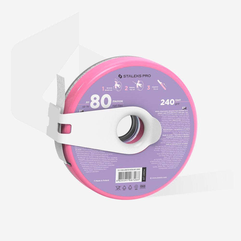 STALEKS vahetatav fail-lint (rull), valge AT-240 / 240W karedus / 8 m