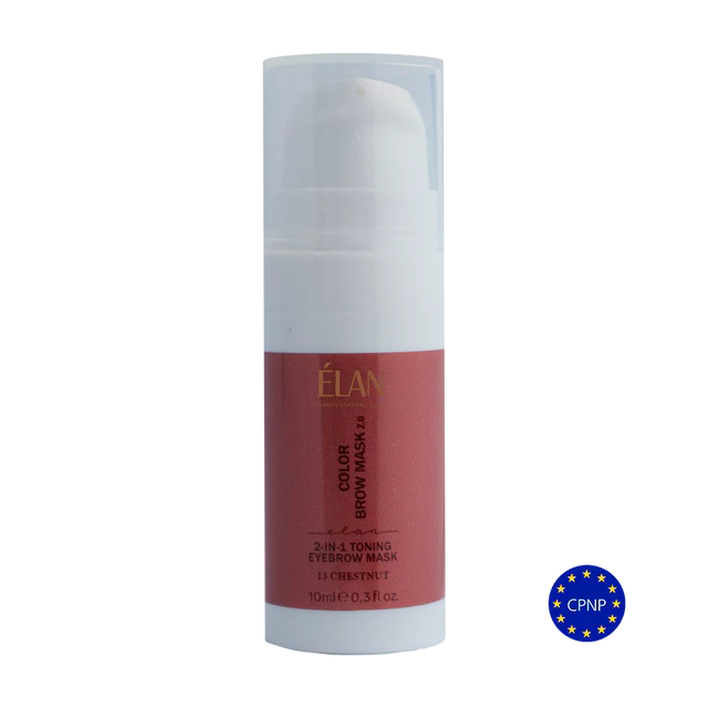 ELAN Toning eyebrow mask, Color Brow Mask 2in1 Chestnut, 10 ml