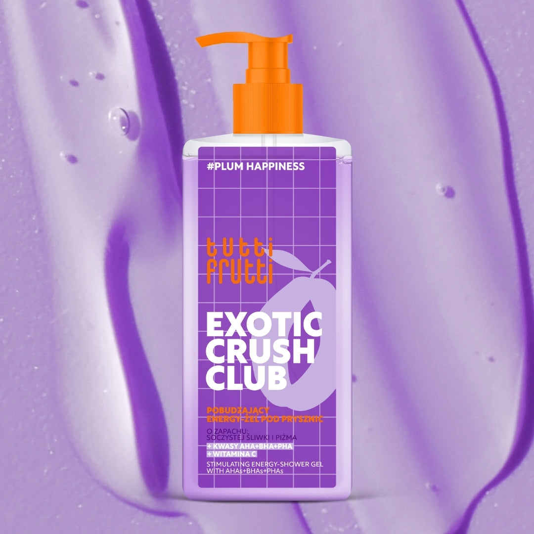 Farmona TUTTI FRUTTI PlumHappiness стимулирующий энергетический гель для душа с кислотами AHA+BHA+PHA 400ml