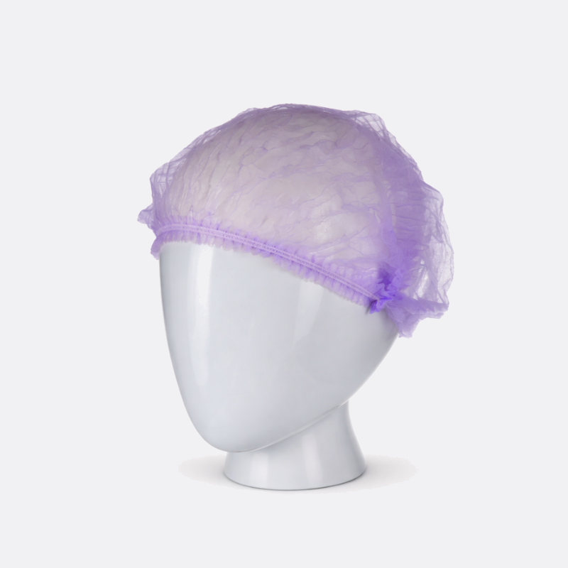 PW Vienreizlietojamās cepures, violetas, 100gab.