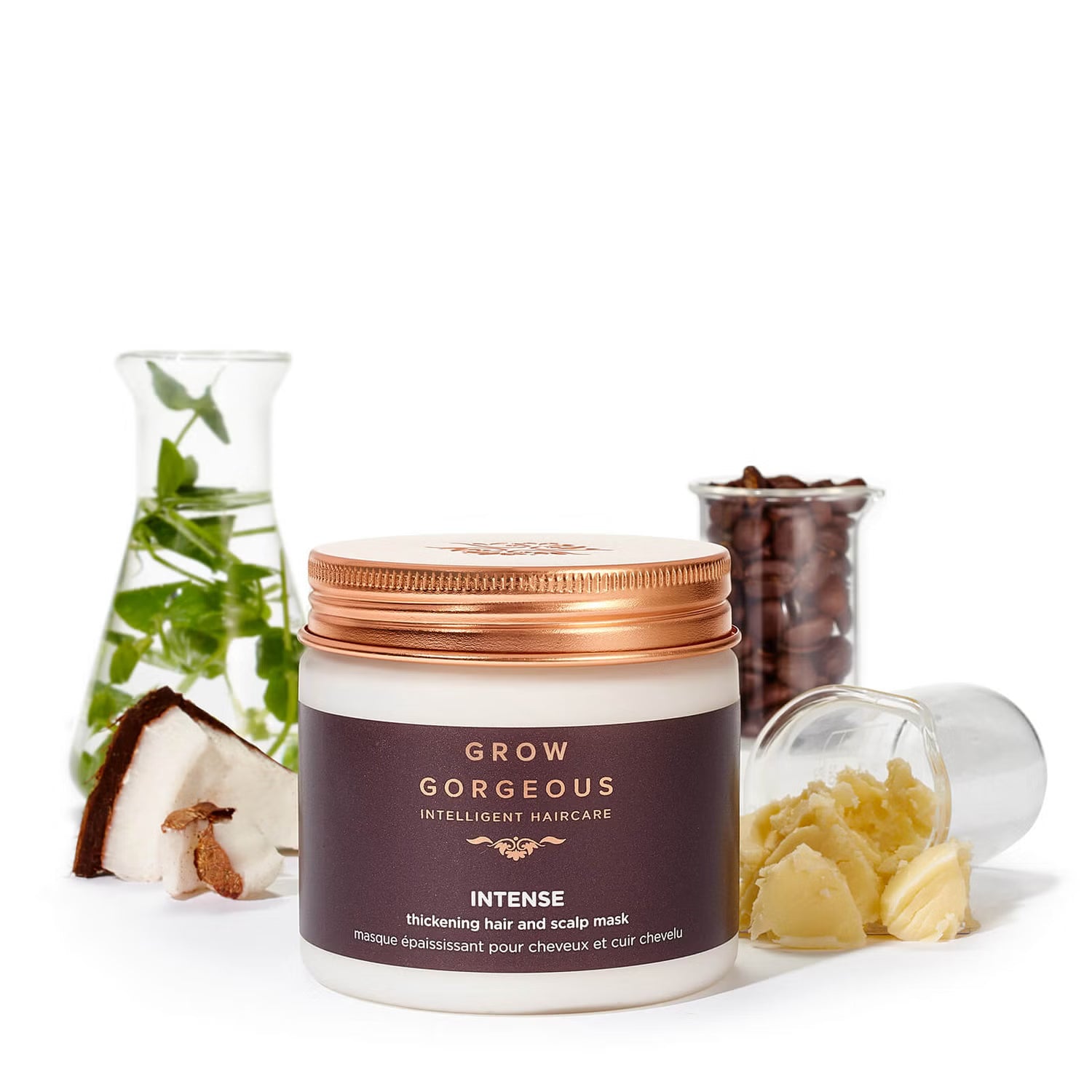 GROW GORGEOUS Intensiivne paksendav juukse- ja peanahkmask, 200 ml