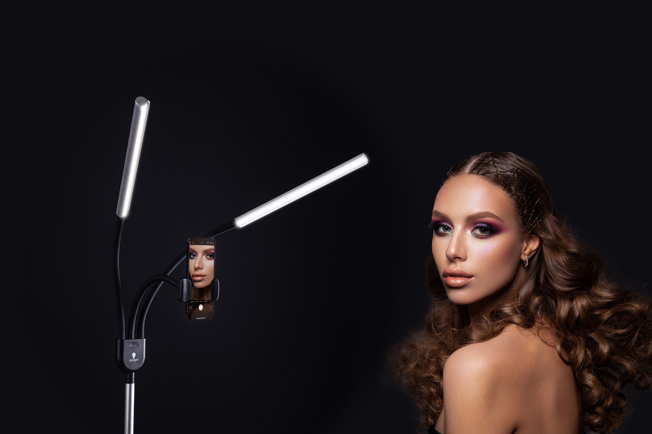 Светодиодный светильник дневного света - 2-панельный напольный светильник для профессионалов [Gemini Floor]