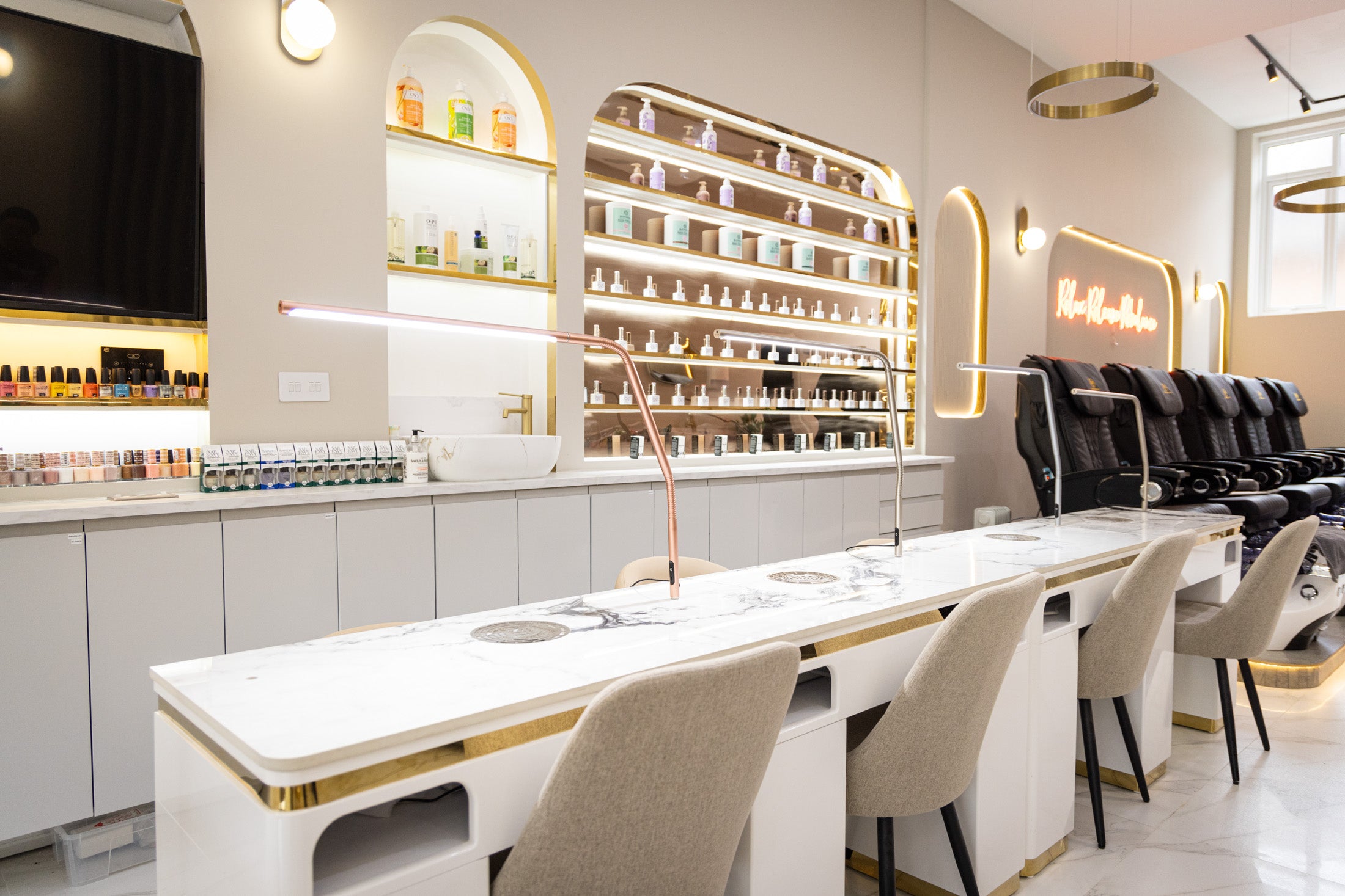 Настольная светодиодная лампа дневного света с кронштейном [Slimline 4 Rose Gold]