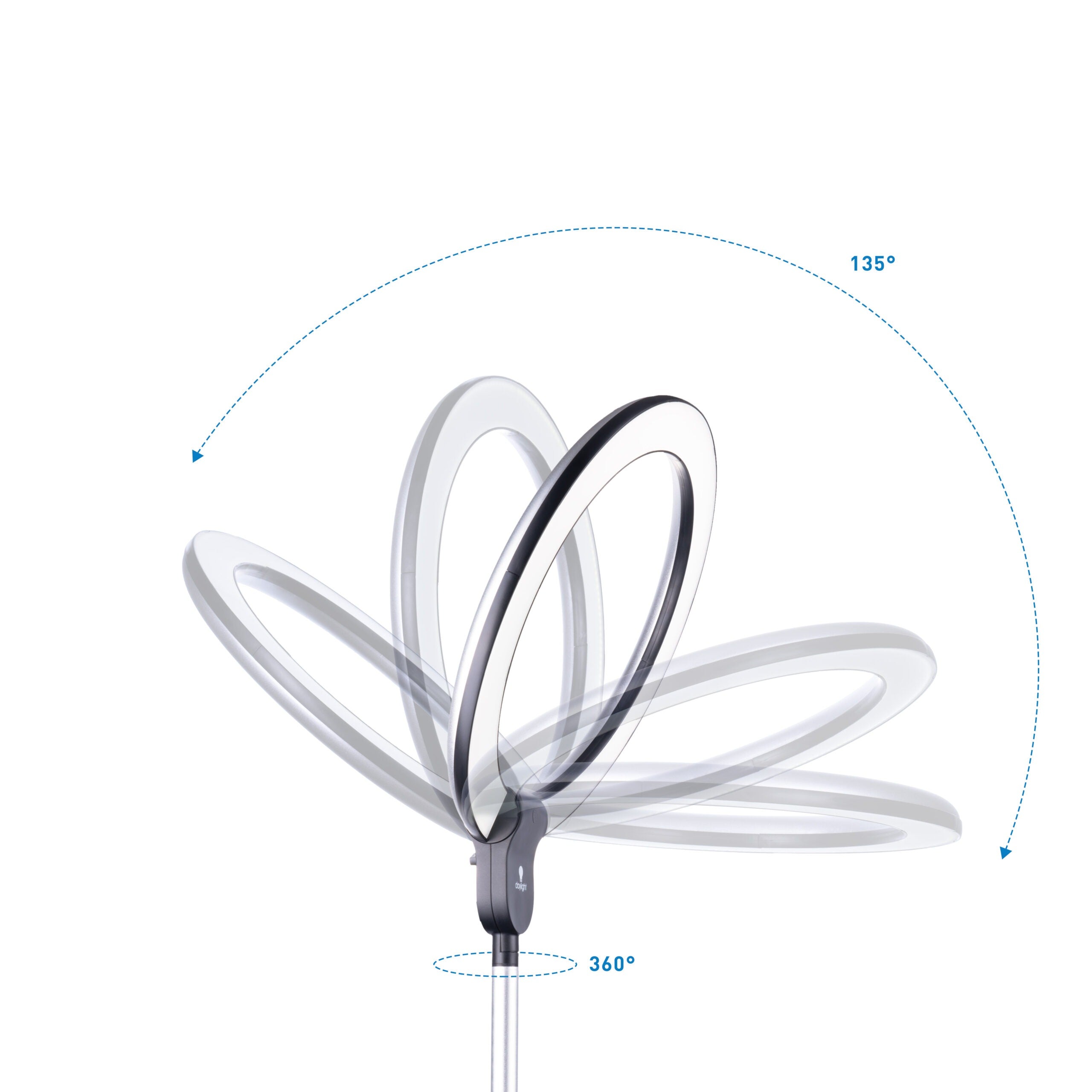 Светодиодная лампа дневного света - кольцевой напольный светильник для профессионалов [Aura Ring]