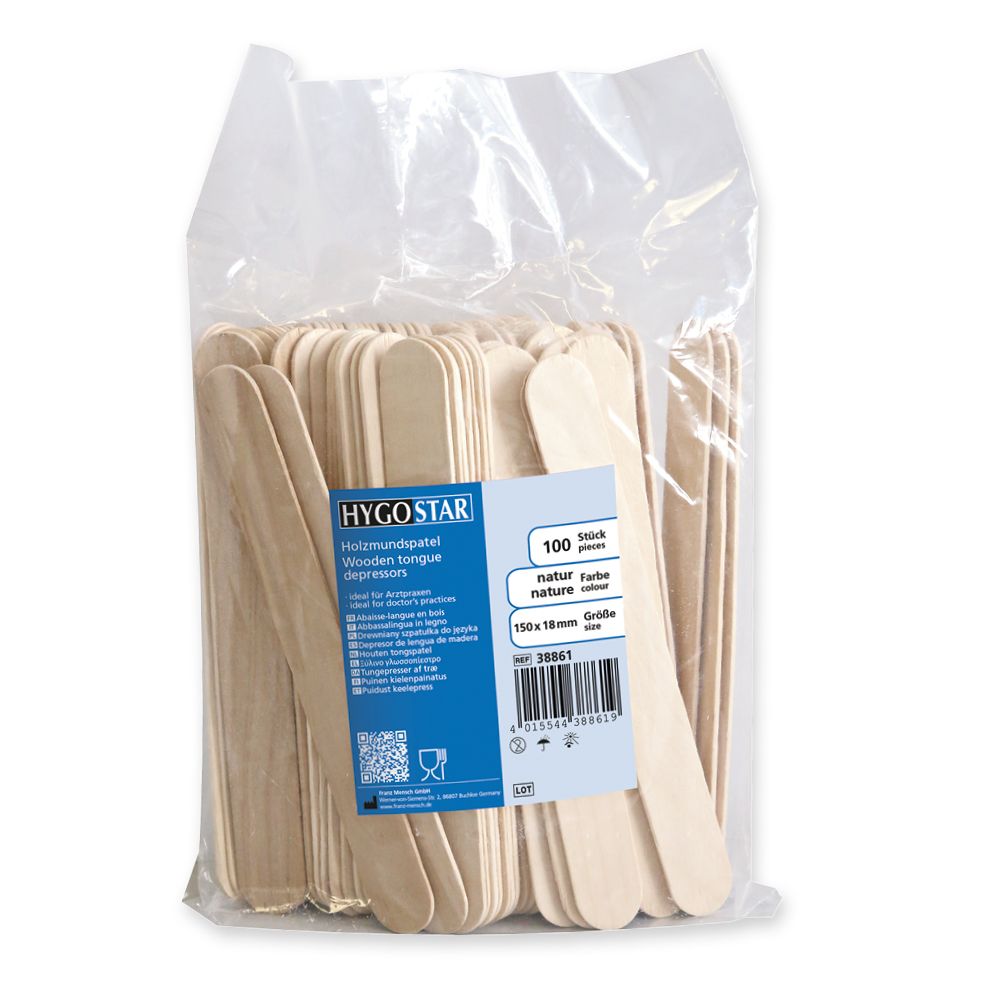 Puidust spaatlid ECO FRIENDLY pehmes pakendis 100 tk