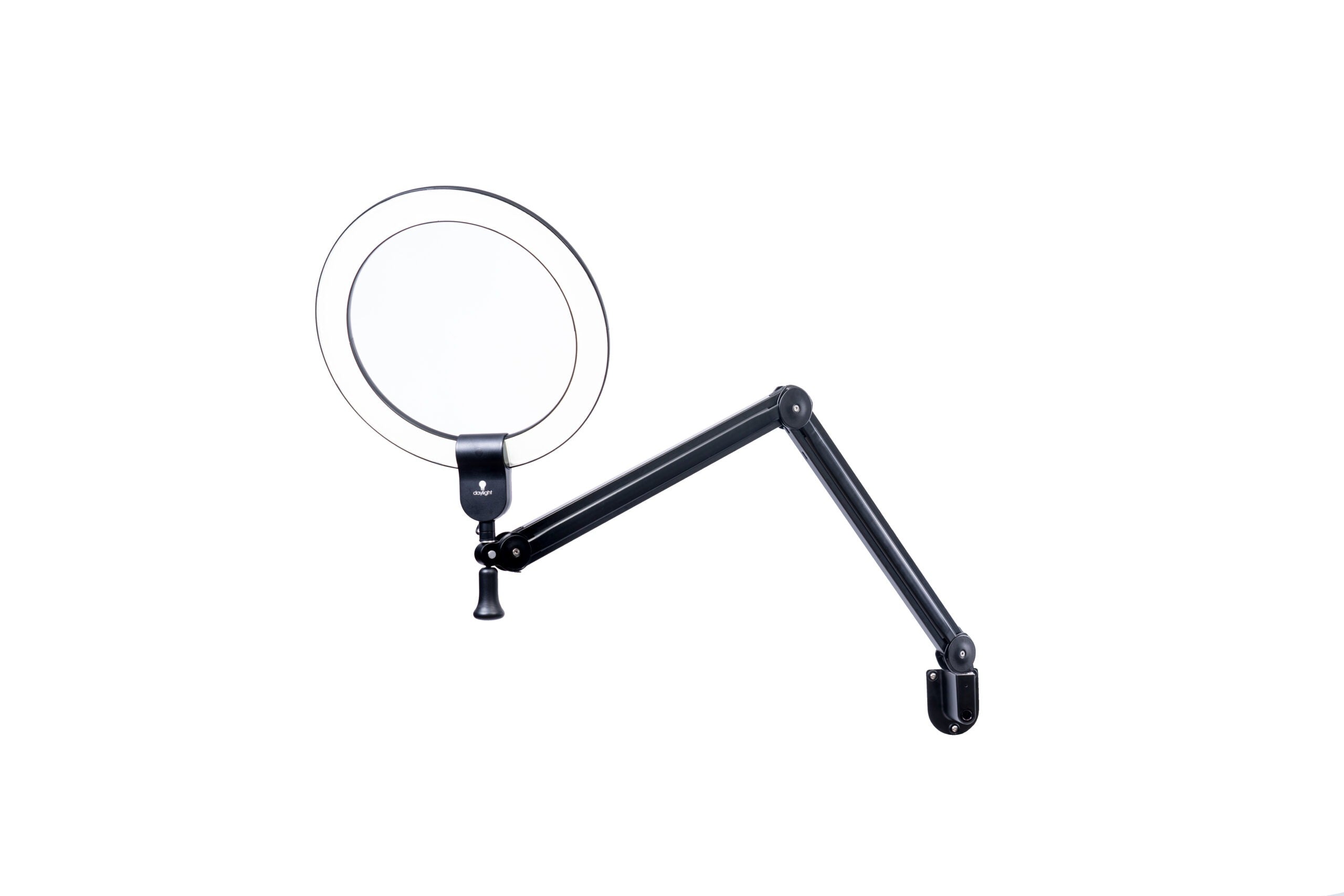 Daylight rõngakujuline LED-lamp seina- või lauakinnitusega [Aura On Arm]