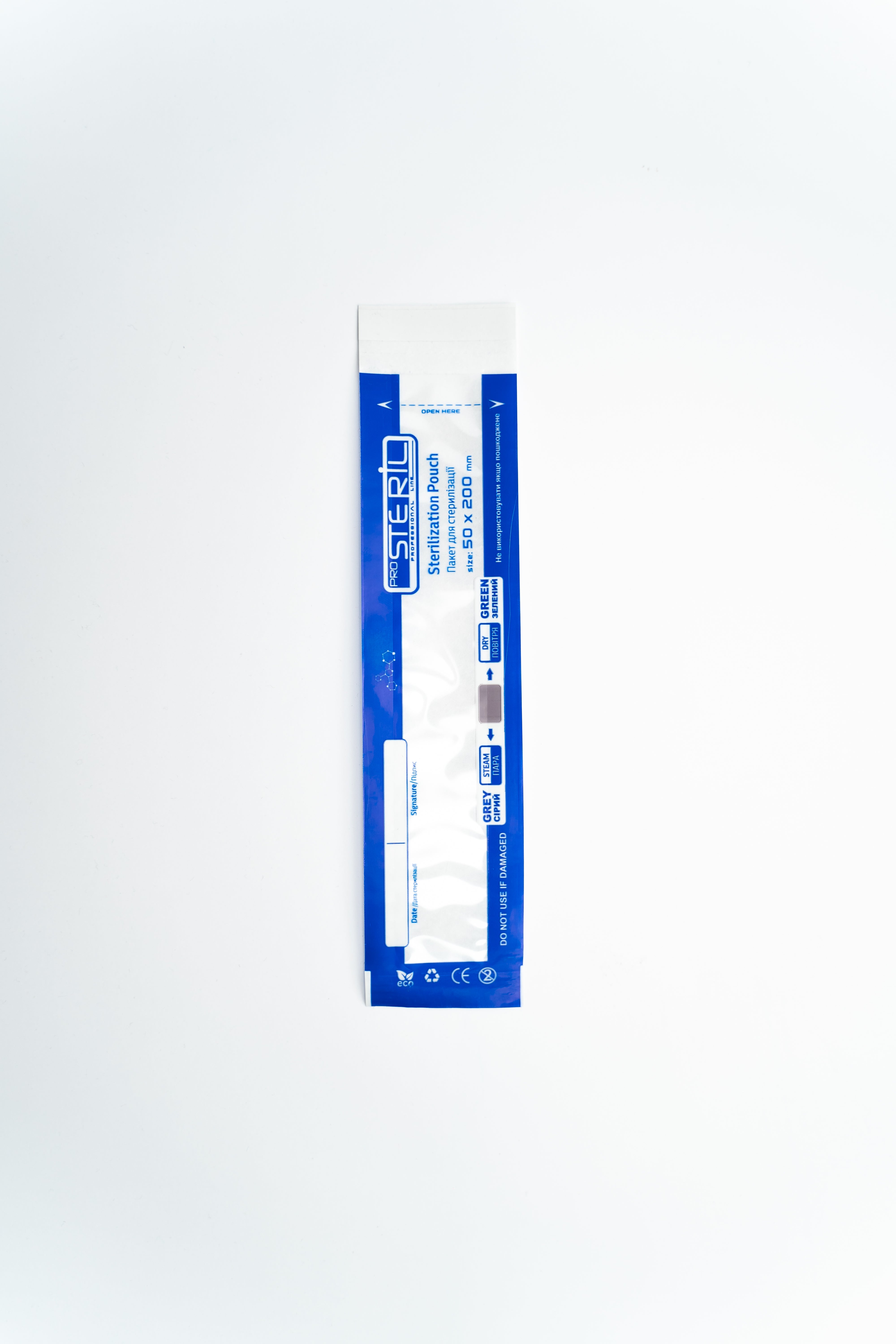 ProSteril Dry Air & Autoclave sterilization bags 50x200mm CPW with indicator 100pcs.