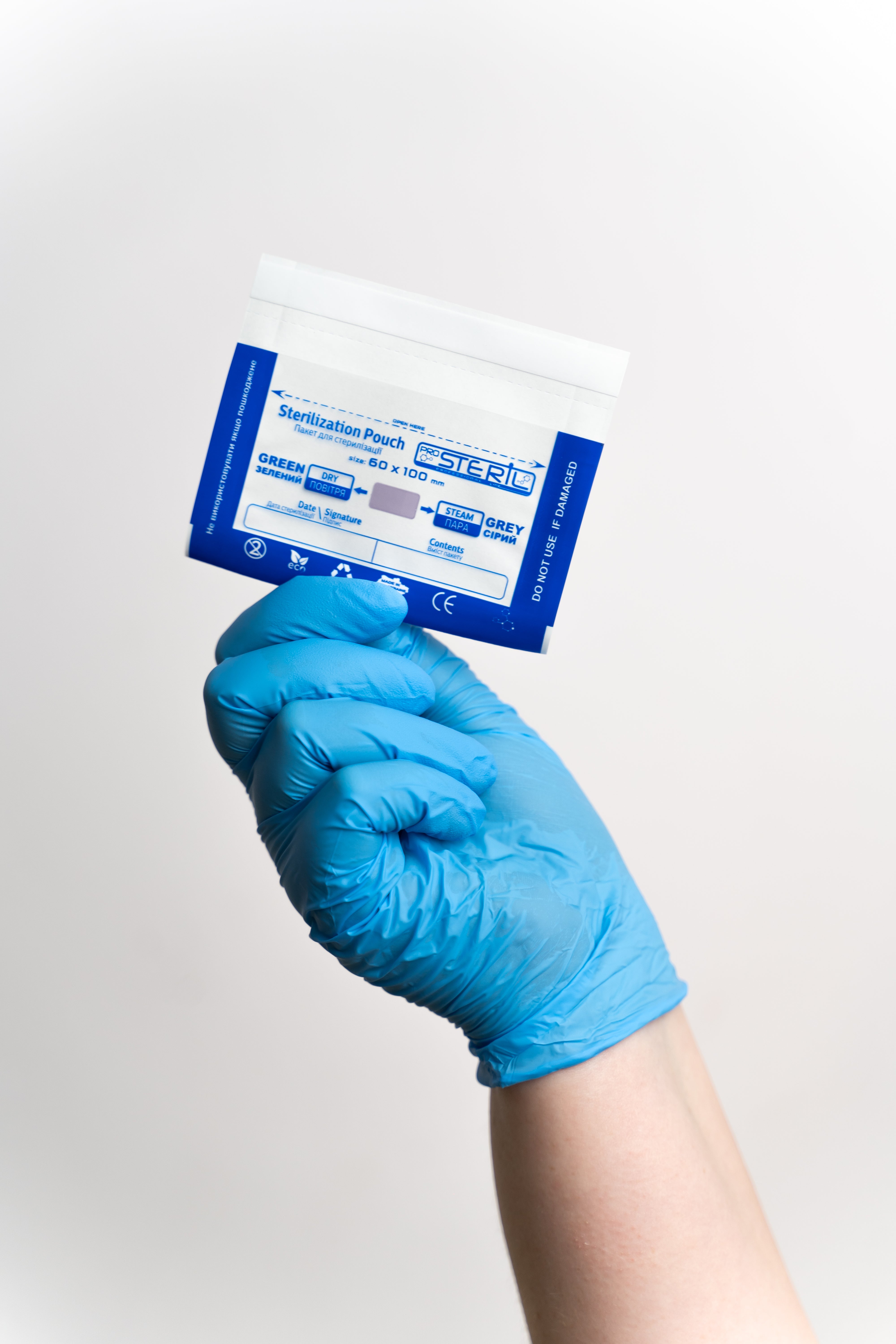 ProSteril Dry Air & Autoclave sterilization bags 60x100mm CPW with indicator 100pcs.