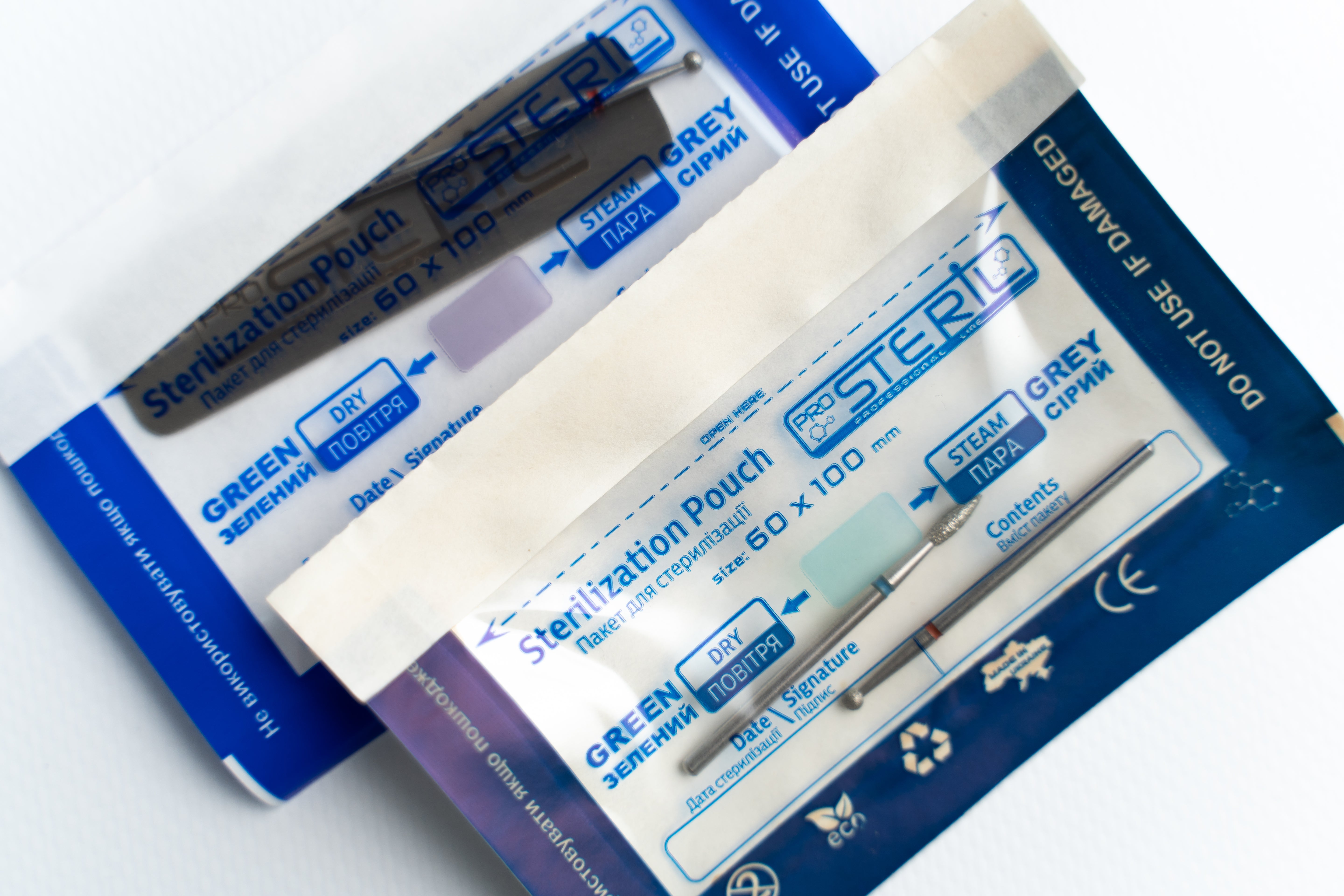 ProSteril Dry Air & Autoclave sterilization bags 60x100mm CPW with indicator 100pcs.