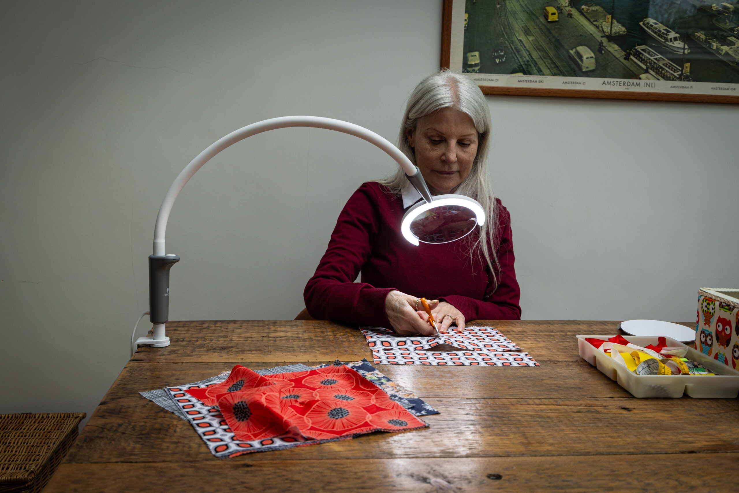 Daylight LED lamp - with magnifier and clamp [Magnificent Pro On Clamp]