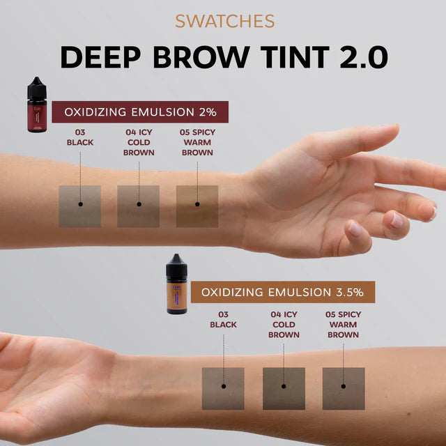 Elan Püsiv kulmutoon «DEEP BROW TINT», 03 MUST, 20 ml