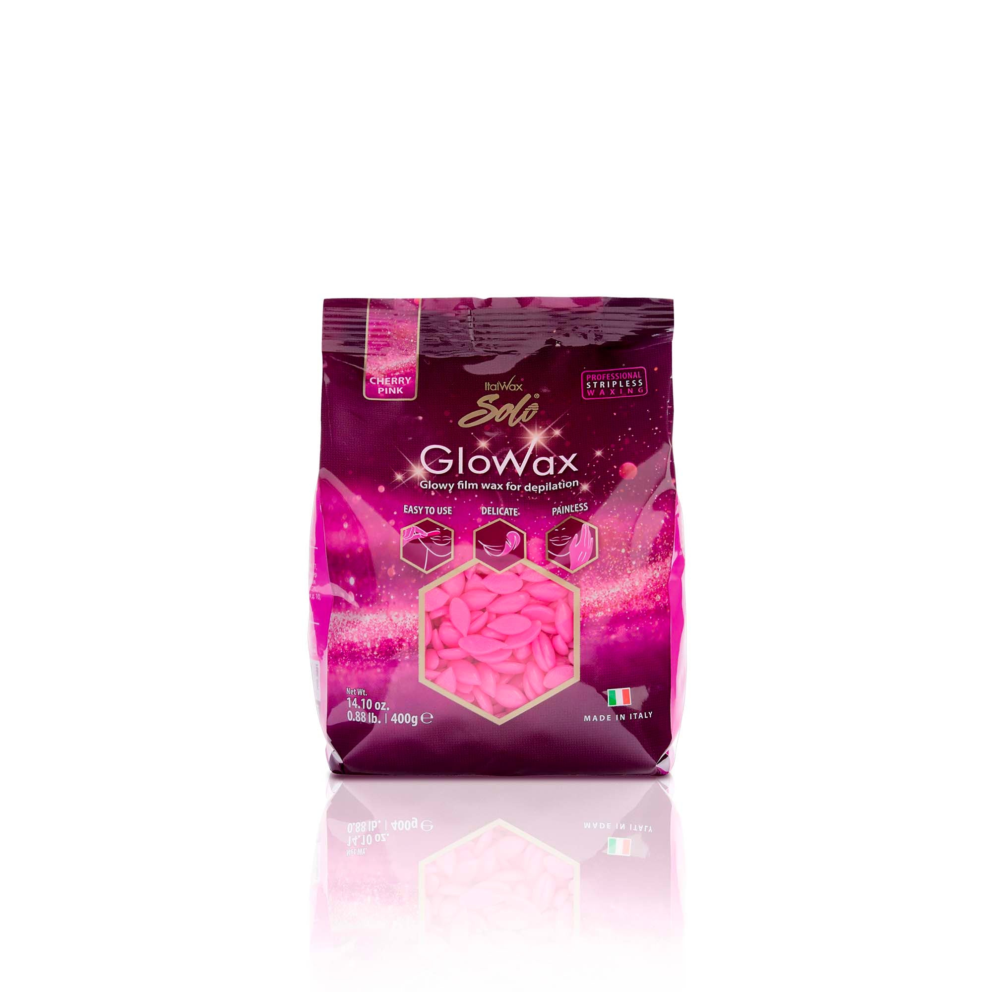 ItalWax SOLO GloWax kilevaha, KIRSIROOSA 400 g