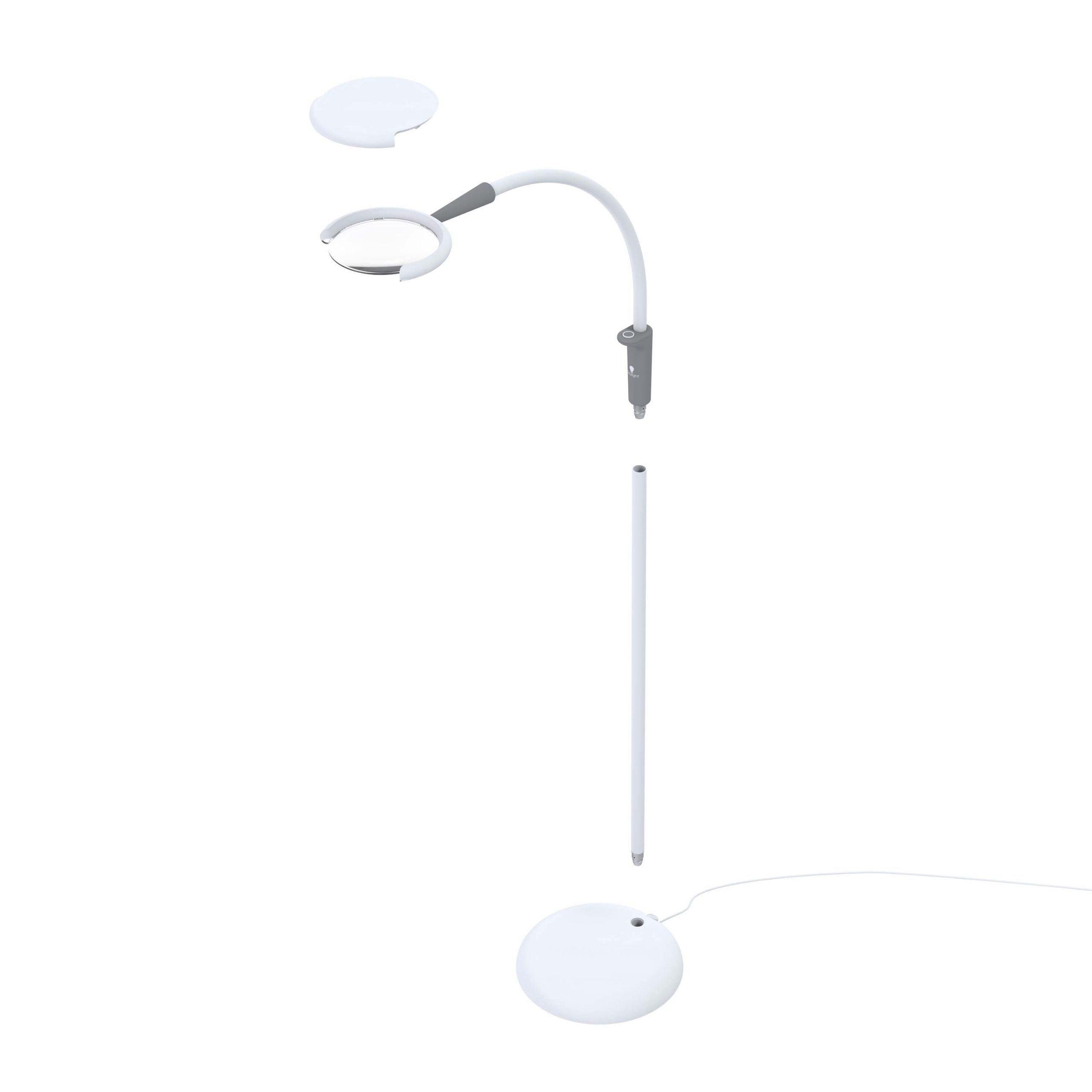 Daylight LED table and floor lamp - with magnifier [Magnificent Pro]