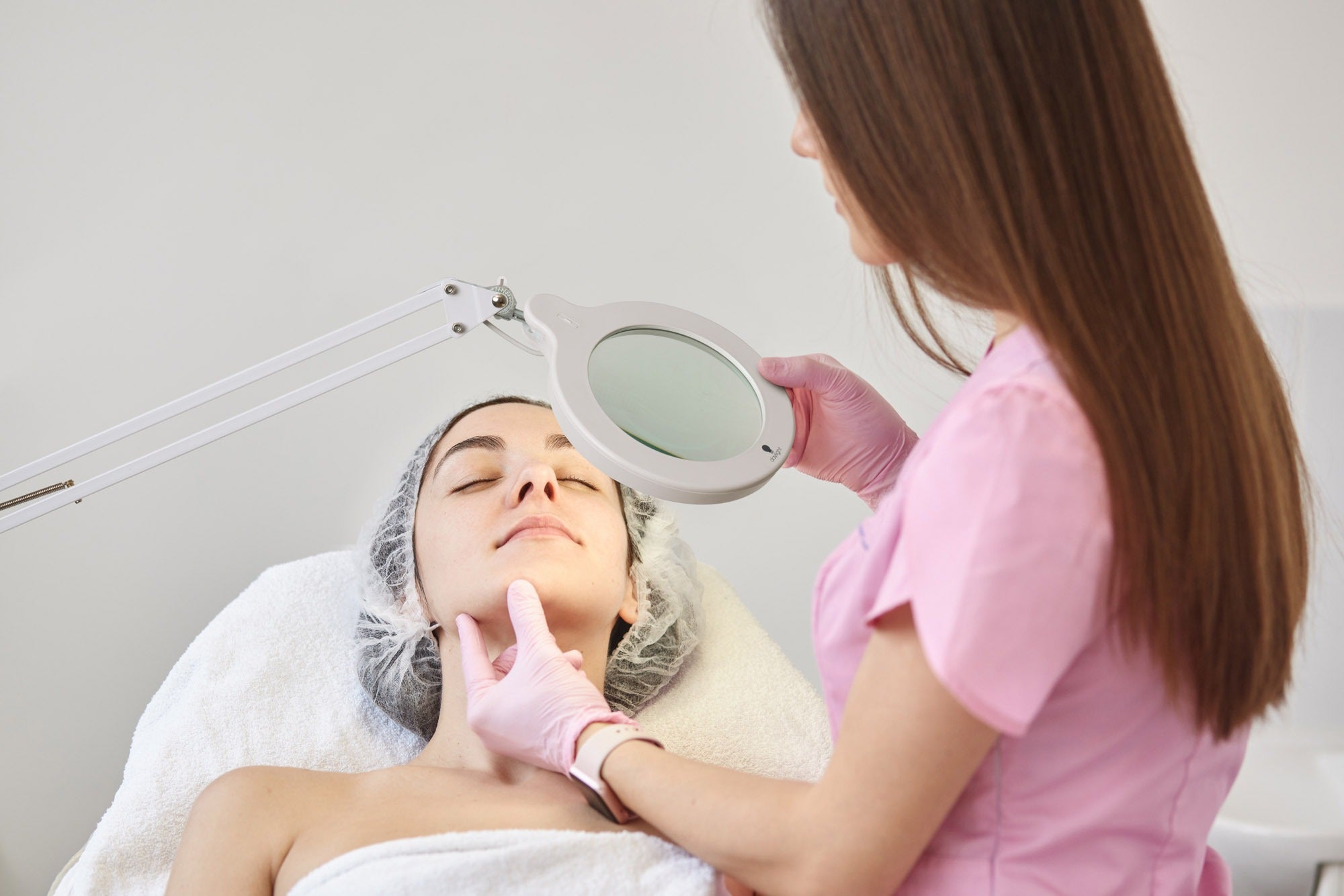 Daylight LED lamp - with magnifier and mount [MAG Lamp S]