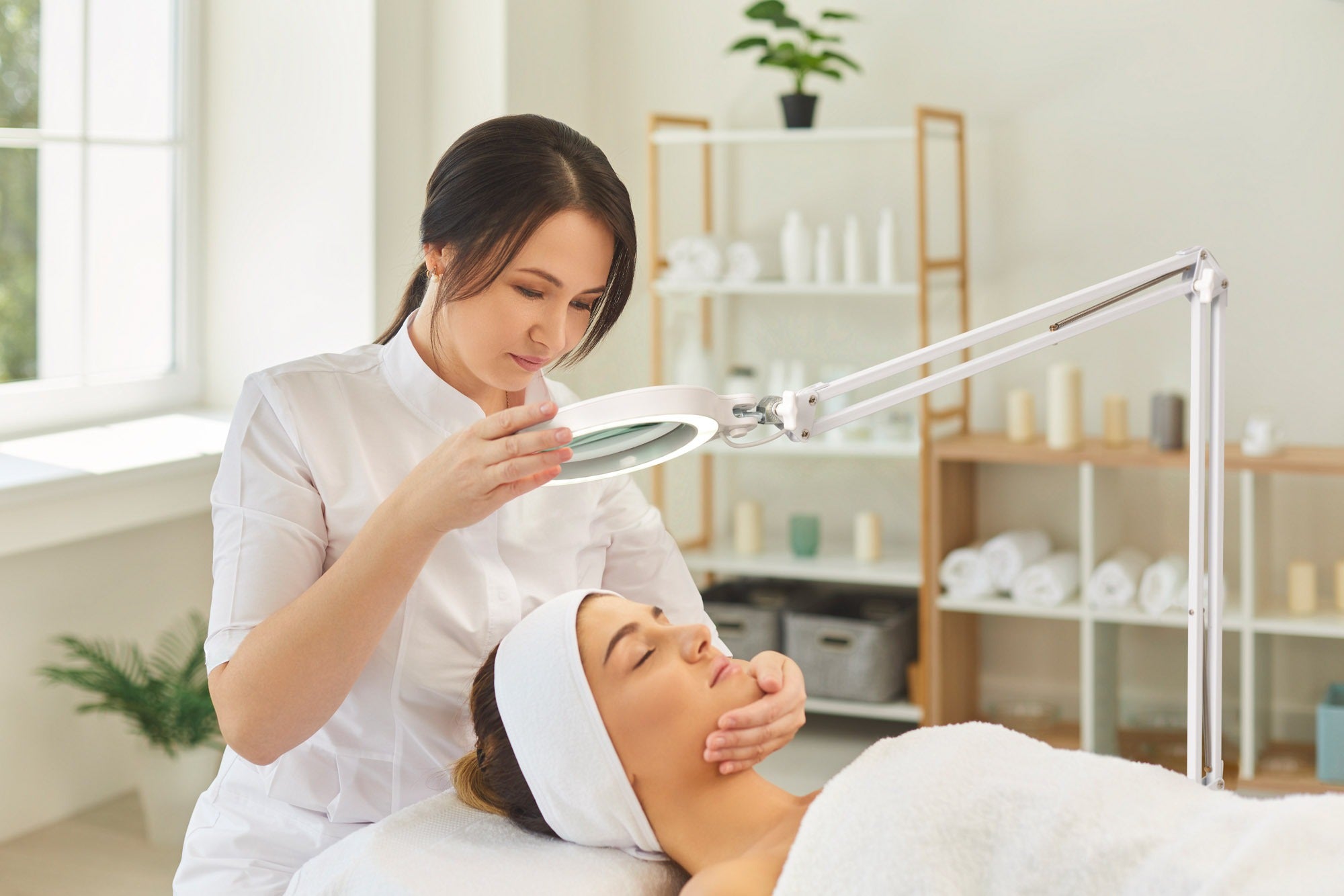 Daylight LED lamp - with magnifier and mount [MAG Lamp S]