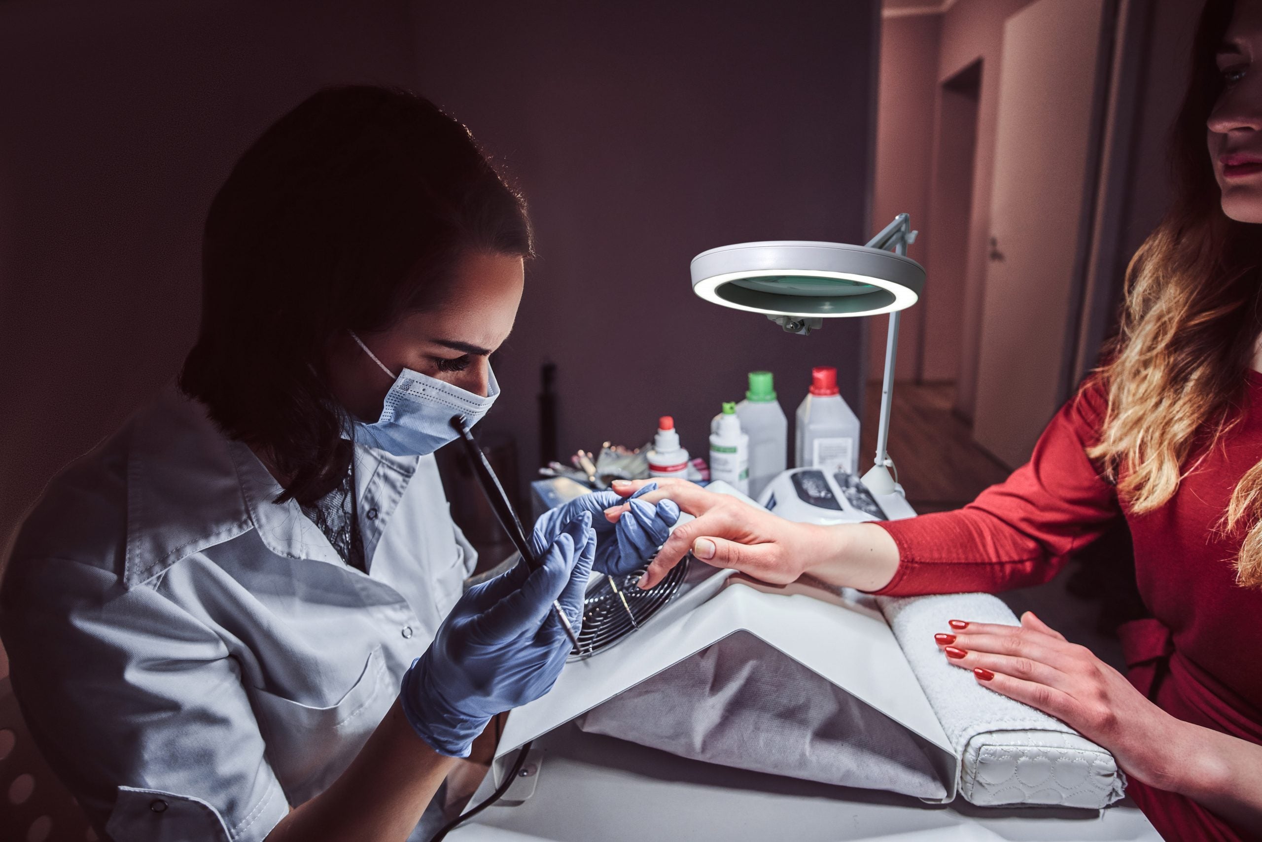 Daylight LED lamp - with magnifier and mount [MAG Lamp S]