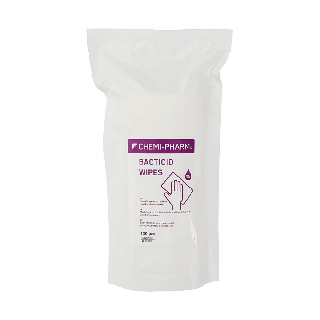 BACTICID WIPES N100 salvetes iekārtu un virsmu ātrai dezinfekcijai, 100gab., REZERVE