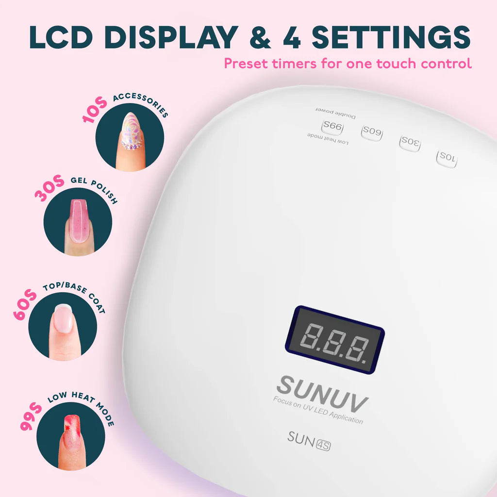 SUN4S Roosa UV/LED lauavalgusti Smart 2.0 funktsiooniga