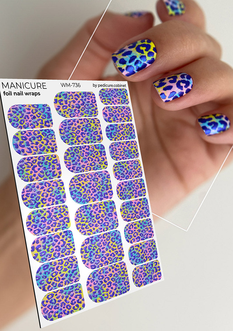Pediküürikabiini maniküürifilm mitmevärvilise fooliumiga [WM-736]