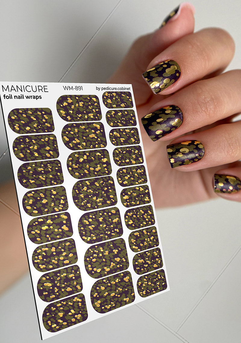 Pediküürikabiini maniküürifilm kuldfooliumiga [WM-891]