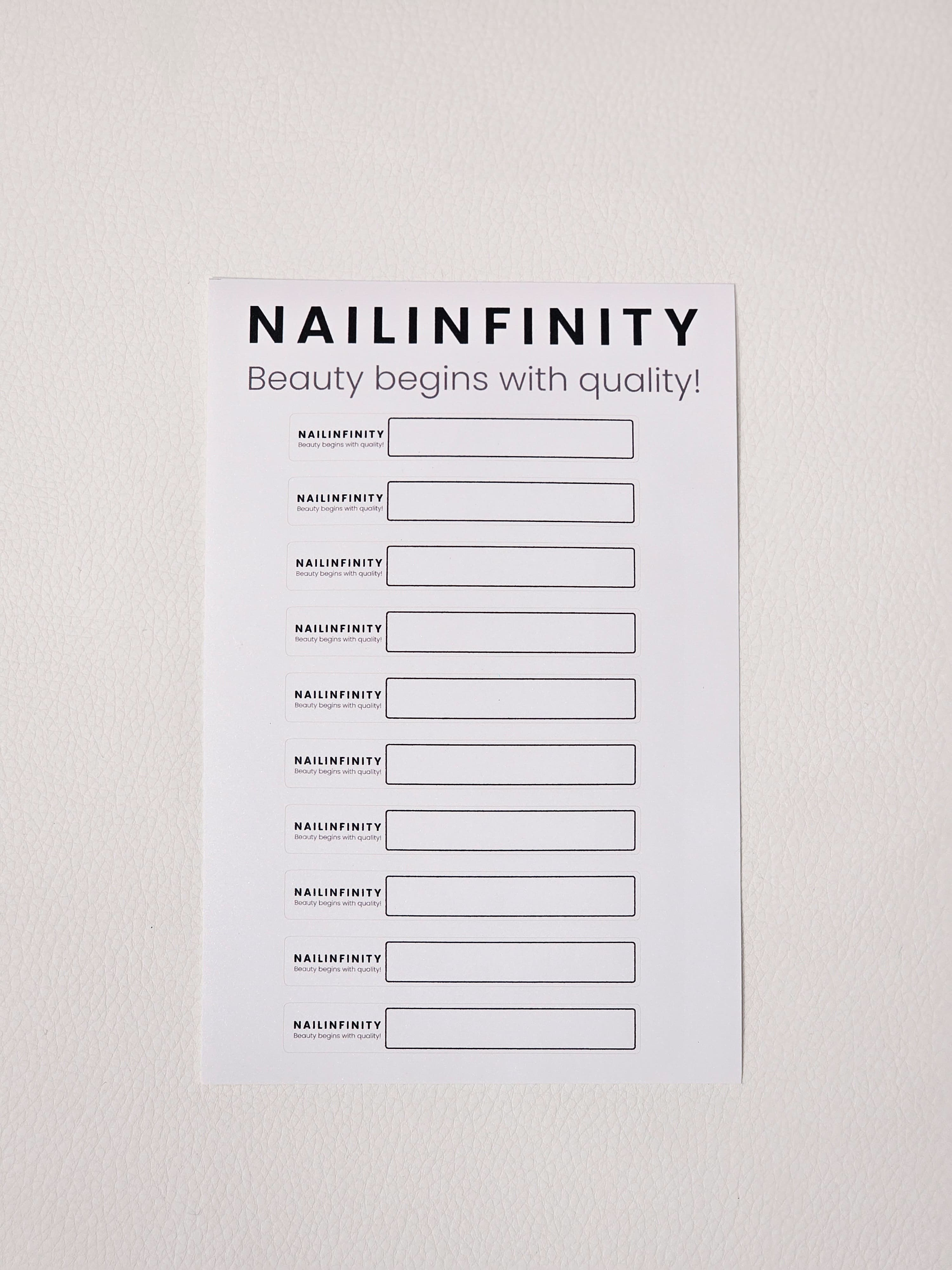 Nailinfinity küünetippude kleebised toonide nummerdamiseks ja navigeerimiseks 50tk