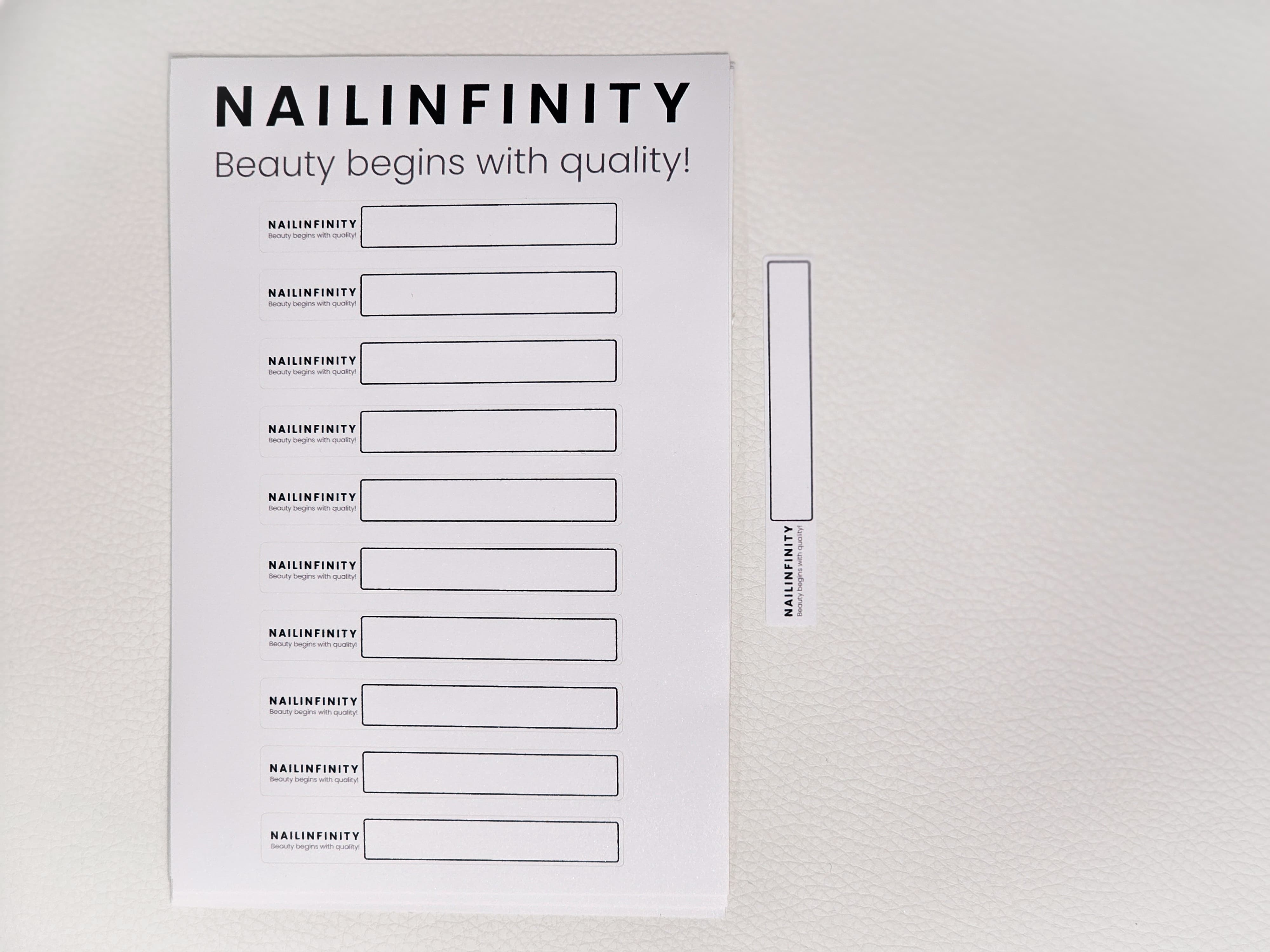 Nailinfinity küünetippude kleebised toonide nummerdamiseks ja navigeerimiseks 50tk