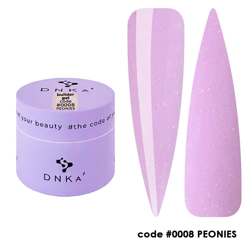0008 DNKa' Builder Gel Peonies Shimmer Collection - 30ml