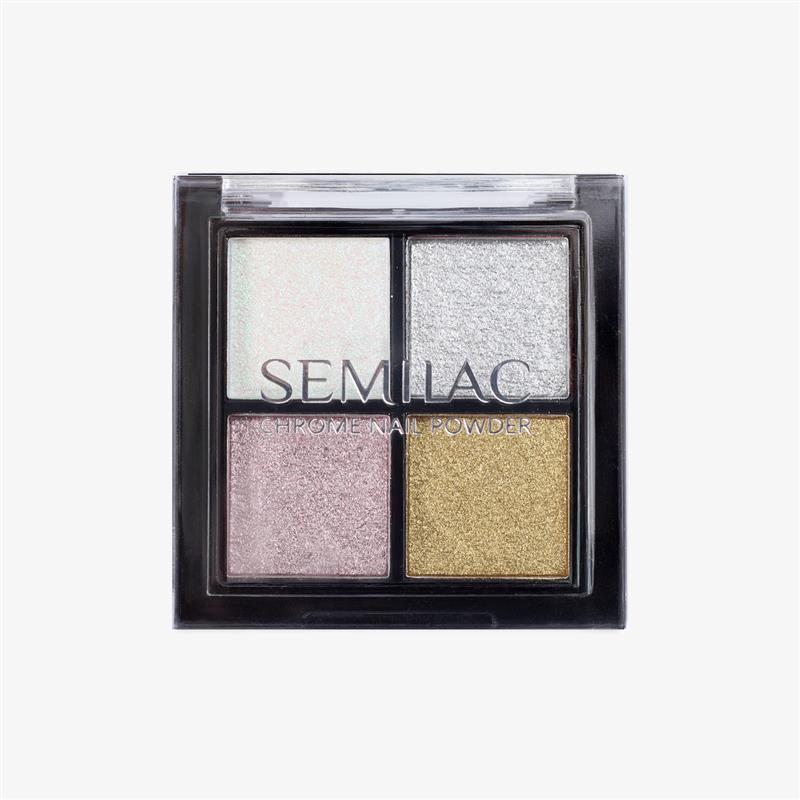 Semilac pressitud küüntepulber Chrome Palette 01