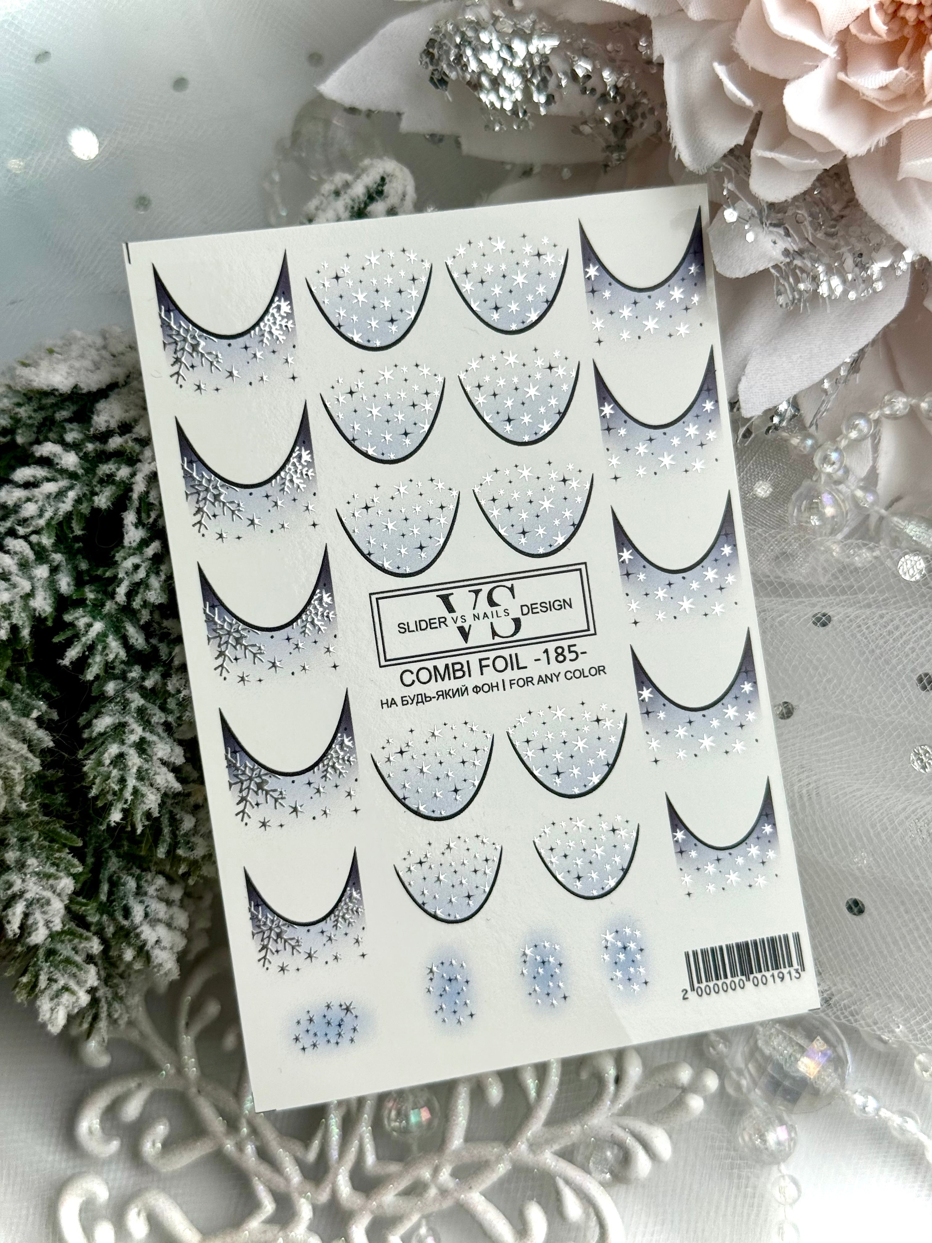 VS NAILS Liblikad Kombineeritud foolium Nr.185