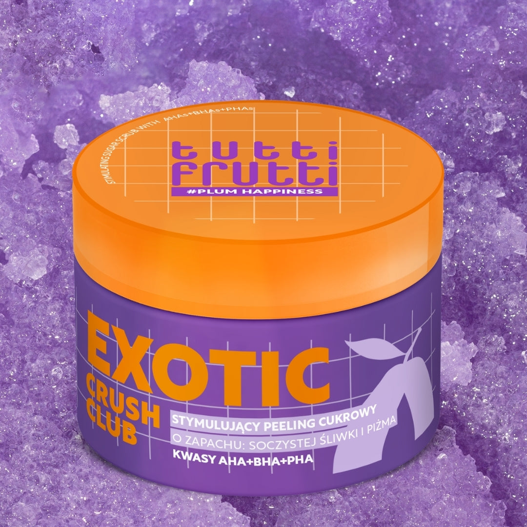 Farmona TUTTI FRUTTI PlumHappiness ergutav suhkrukehakoorija AHA+BHA+PHA hapetega 300 g