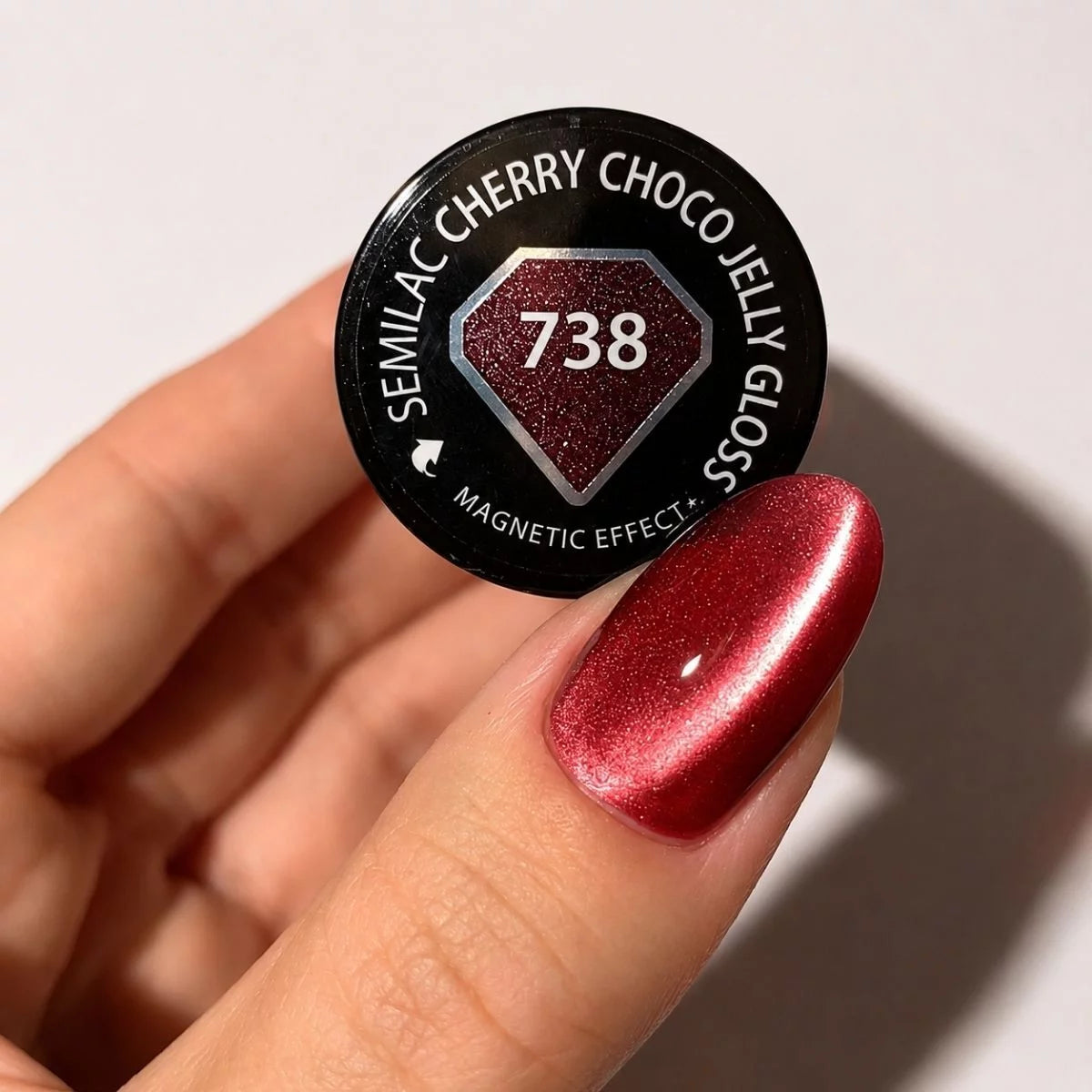 738 Semilac UV-geellakk „Cherry Choco Jelly Gloss“ 7 ml