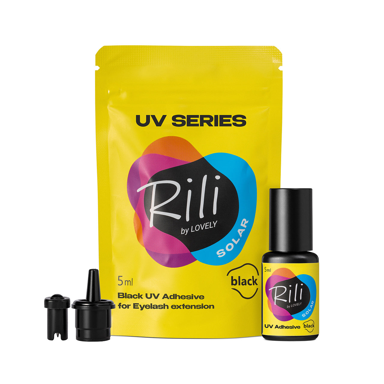 LOVELY UV-клей для наращивания ресниц Rili Solar, черный, 5 мл