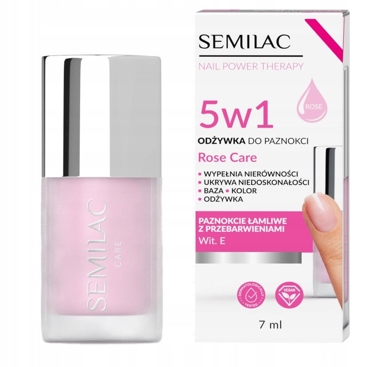 Semilac küünehooldaja Nail Power Therapy 5in1 Rose Care 7ml