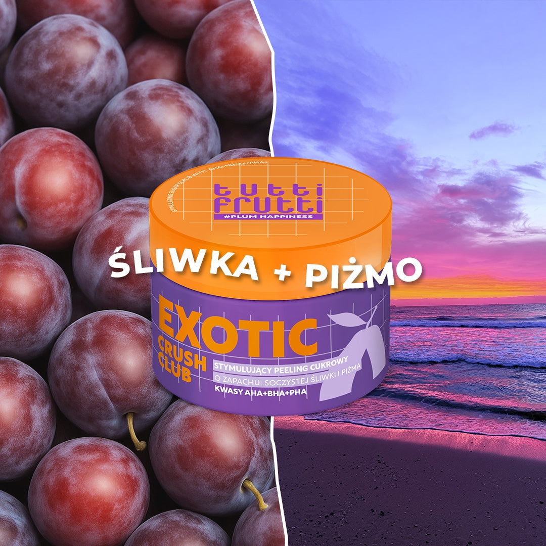 Farmona TUTTI FRUTTI PlumHappiness стимулирующий сахарный скраб для тела с кислотами AHA+BHA+PHA 300 gr